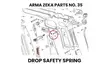 Arma Zeka Drop Safety Spring - Aseiden OEM osat - 22P1200090000 - 1