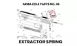 Arma Zeka Extractor spring - Aseiden OEM osat - 22P1200040000 - 1