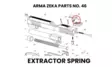 Arma Zeka Extractor spring for Giant - Aseiden OEM osat - 22P1200040100 - 1