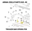 Arma Zeka Trigger bar spring pin1,5*10 - Aseiden OEM osat - 22P1100470000 - 1