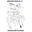 Arma Zeka Hammer sear spring pin - Aseiden OEM osat - 22P1100210000 - 1