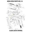 Arma Zeka Slide catch spring - Aseiden OEM osat - 22P1100120000 - 1