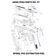 Arma Zeka Spiral Pin 2,5*16 extractor - Aseiden OEM osat - 22P1200050000 - 1