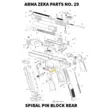 Arma Zeka Spiral pin 2,5*22 block rear - Aseiden OEM osat - 22P1100300000 - 1