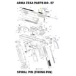 Arma Zeka Spiral Pin (firing pin) 2,5*14 - Aseiden OEM osat - 22P1200160000 - 1