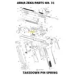 Arma Zeka Takedown pin spring - Aseiden OEM osat - 22P1100330000 - 1