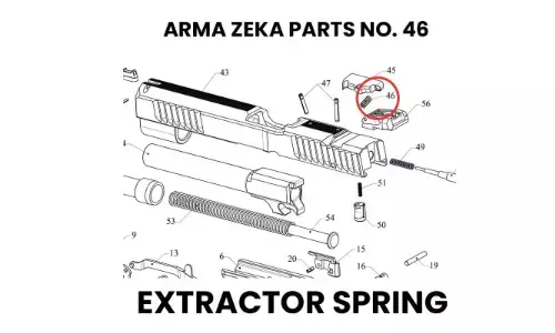 Arma Zeka Extractor spring - Aseiden OEM osat - 22P1200040000 - 1
