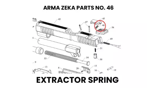 Arma Zeka Extractor spring for Giant - Aseiden OEM osat - 22P1200040100 - 1