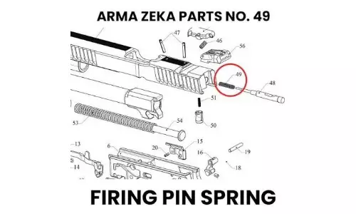 Arma Zeka Firing Pin Spring - Aseiden OEM osat - 22P1200070000 - 1