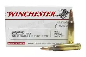 Winchester 223Rem 55gr FMJ - .223 Rem patruunat - 020892213111 - 1