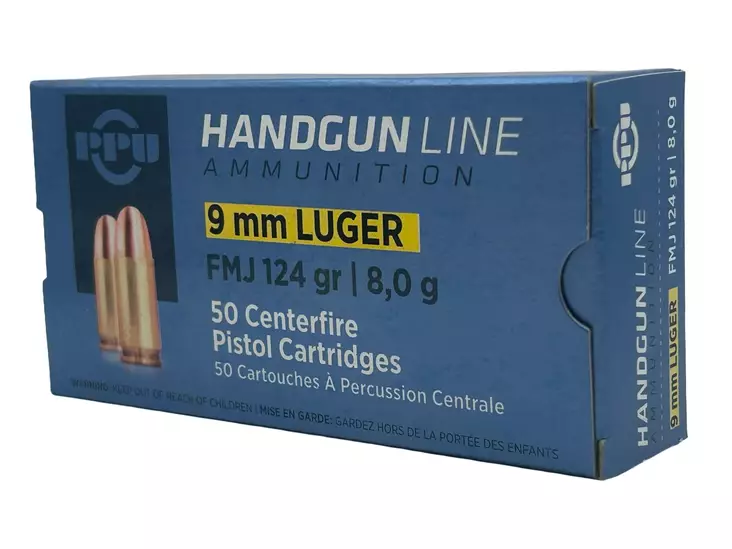 PPU 9x19 FMJ 8,0g 50kpl. - 9x19 patruunat - 8605003813262 - 1