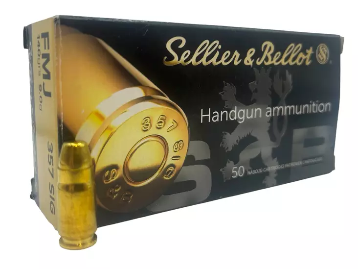 S&B .357 SIG FMJ 140 gr 9,0 g 50 kpl. - .357 Mag patruunat - 8590690311163 - 1