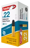 Aguila .22lr Subsonic Solid Point 40gr. - .22lr patruunat - 640420001098 - 1