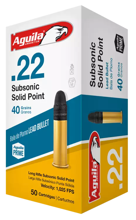 Aguila .22lr Subsonic Solid Point 40gr. - .22lr patruunat - 640420001098 - 1
