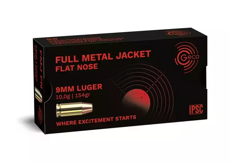 Geco 9x19 154gr 10,0g 50kpl. - 9x19 patruunat - 4000294177088 - 1